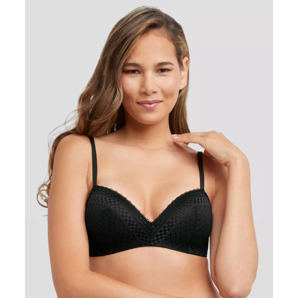 Maidenform Self Expressions Black Convertible Wire Free T-Shirt Bra Size 40C